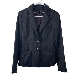 H&M Dark Grey Striped Blazer Size 6